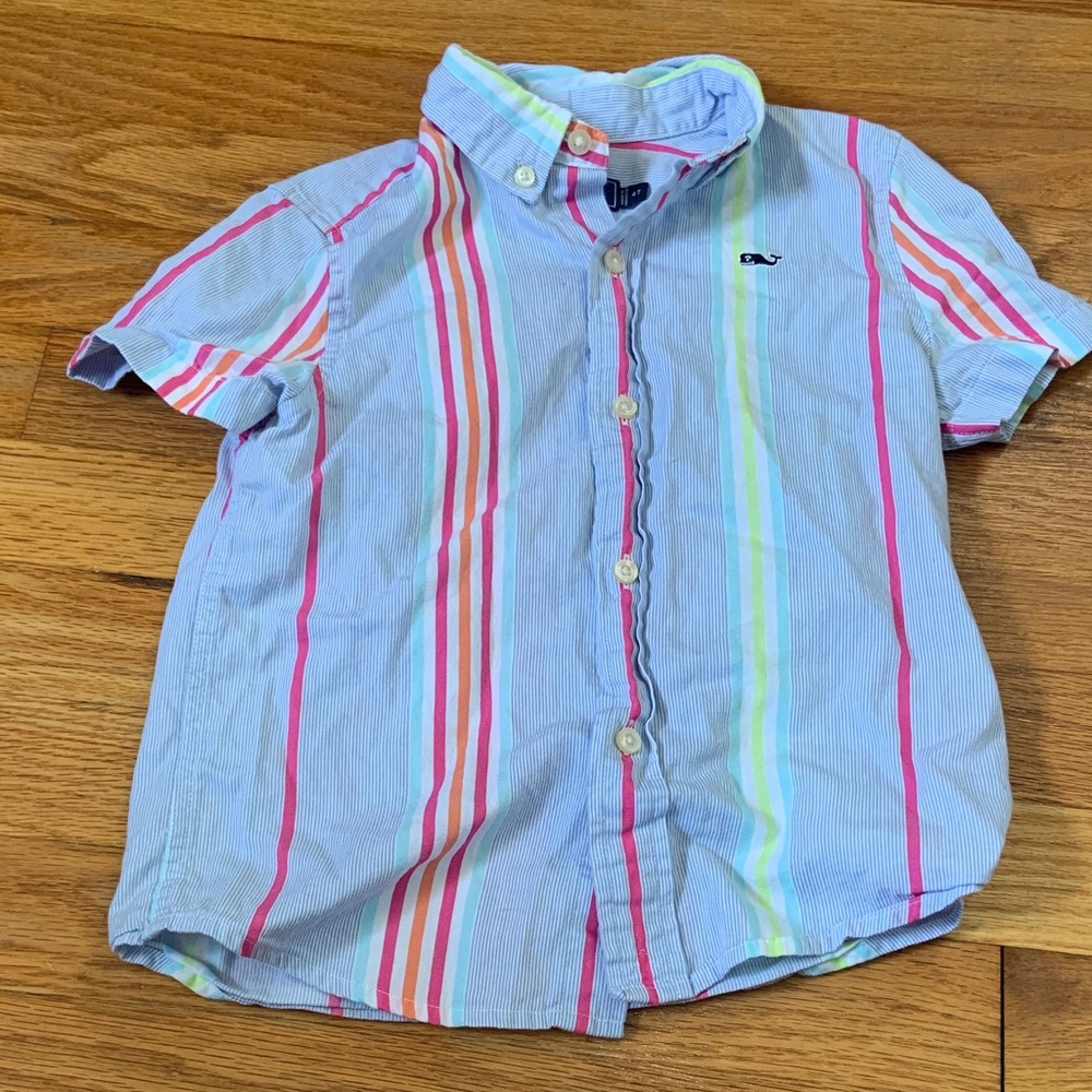 Vineyard Vines Kids Multicolor Striped Button Down Shirt